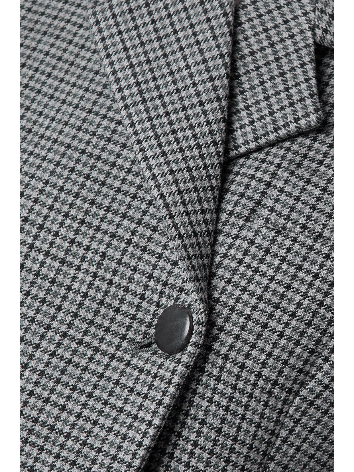 Ferragamo Micro Houndstooth Tailored Wool Blazer Jacket In Gray