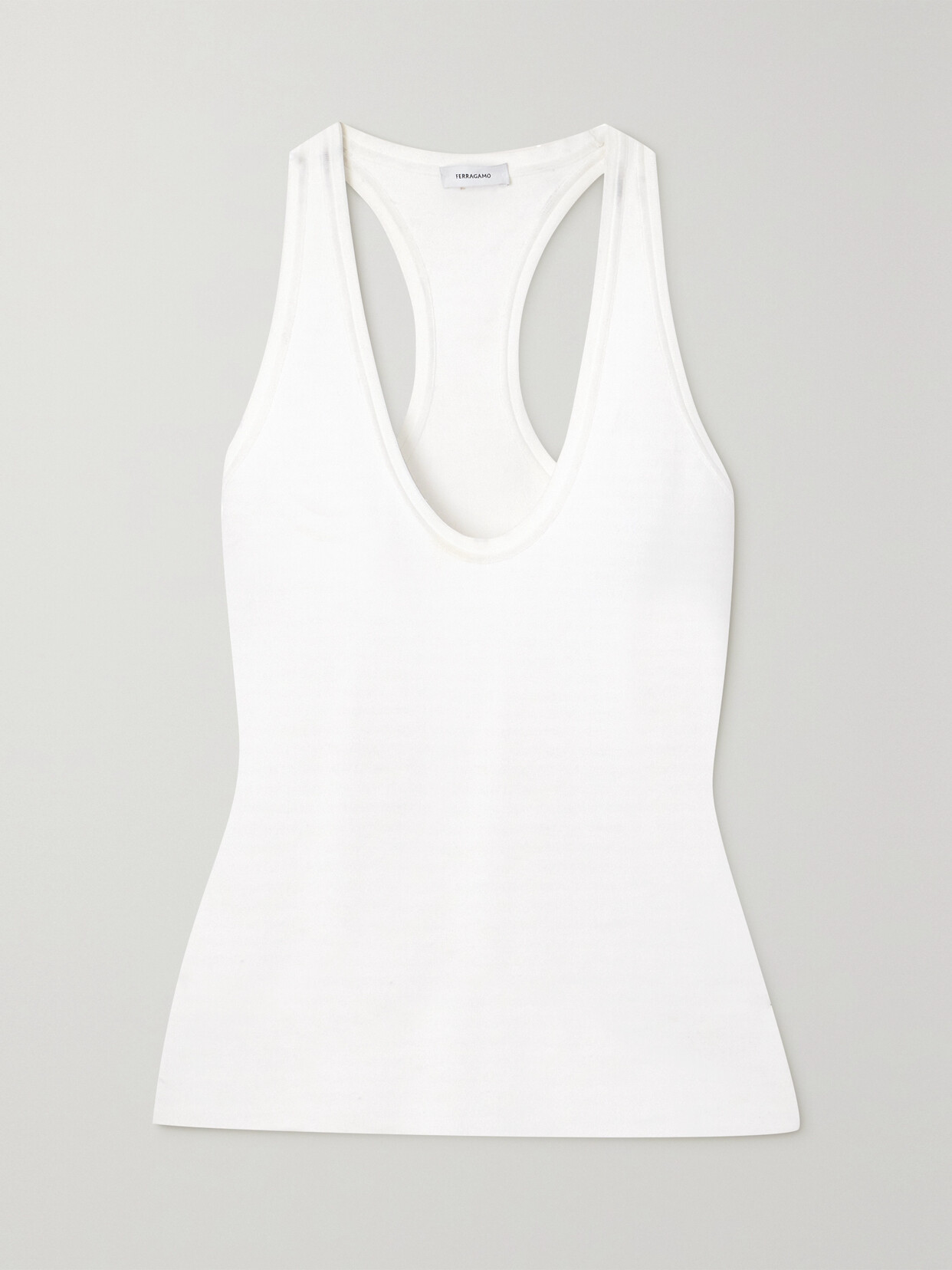 Ferragamo - Stretch-jersey Tank - White