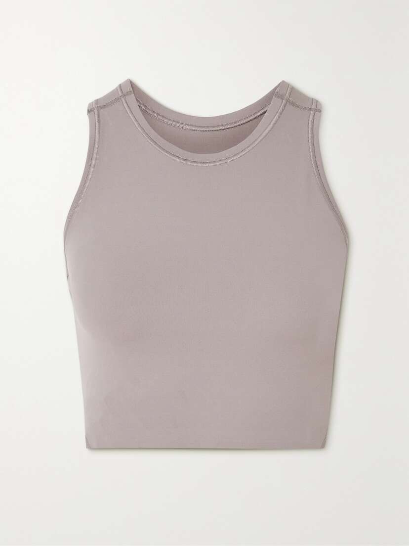ON + Net Sustain Movement Cropped Stretch Recycled-jersey Top