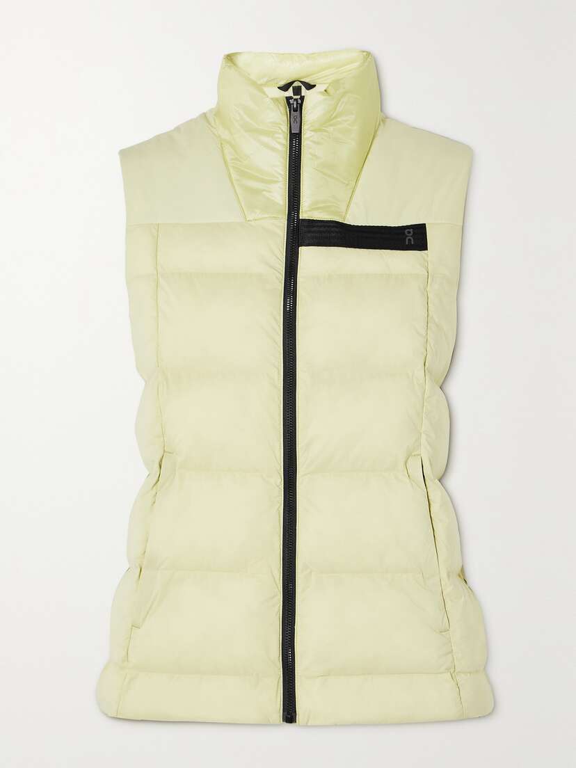 ON Challenger Grosgrain-trimmed Padded Shell And Recycled-ripstop Vest