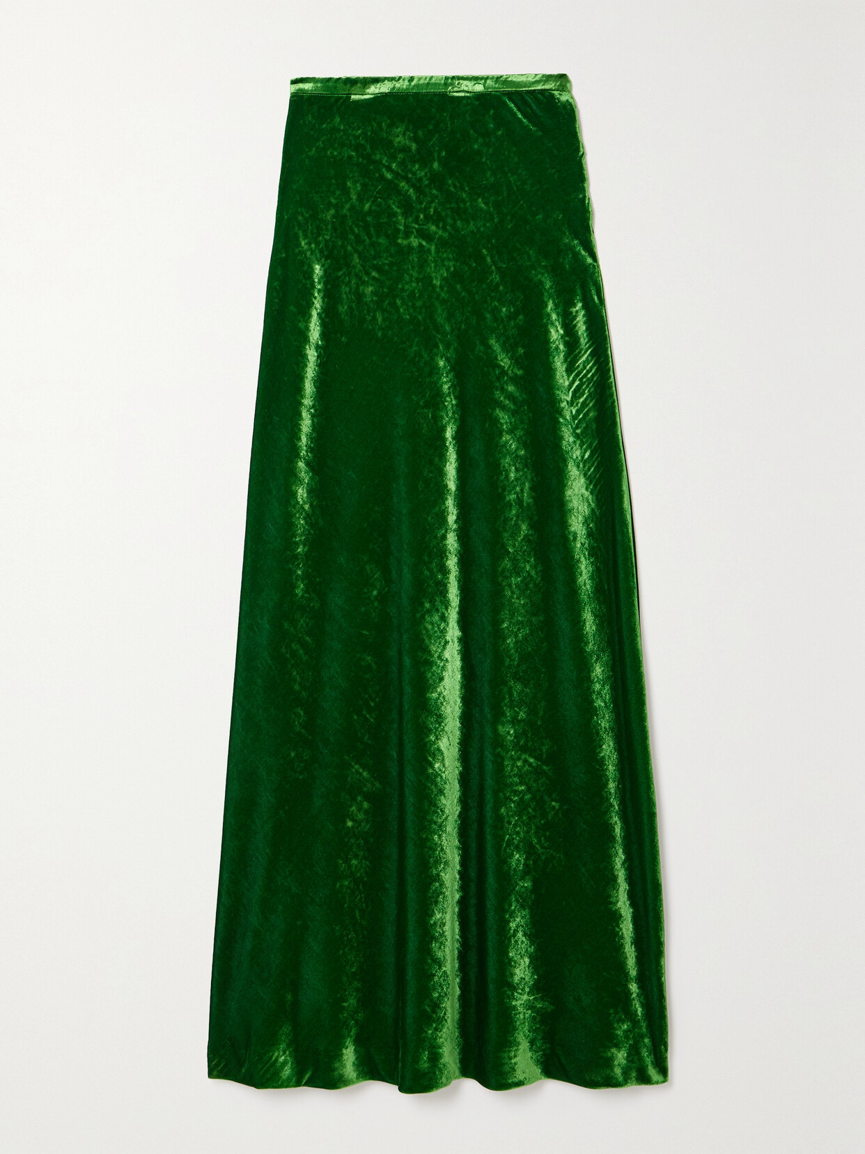 Bernadette Emily Velvet Maxi Skirt In Green