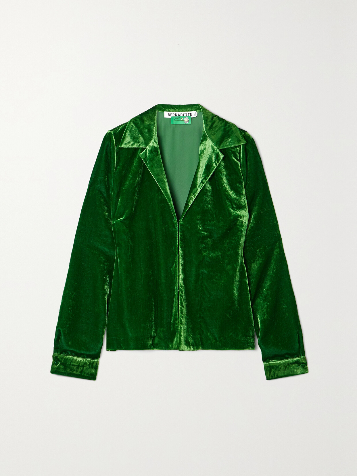 Bernadette Bill Velvet Shirt In Green