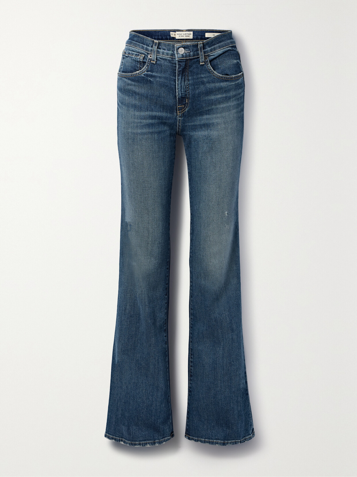 Nili Lotan Celia High-rise Straight-leg Jeans In Blue