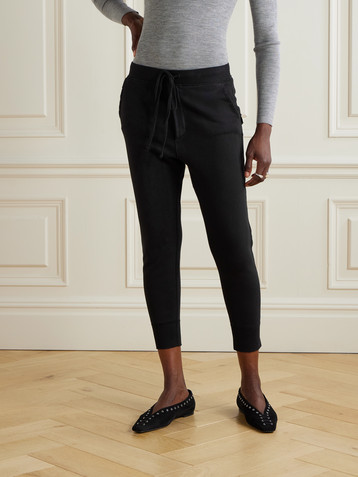 Nili Lotan Nolan cropped cotton-jersey track pants