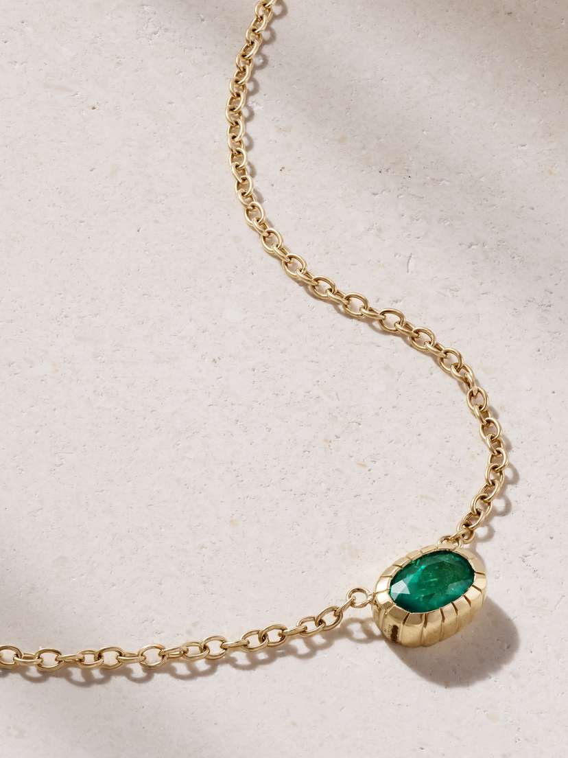 Retrouvaí Heirloom 14-karat  Emerald Necklace - One size