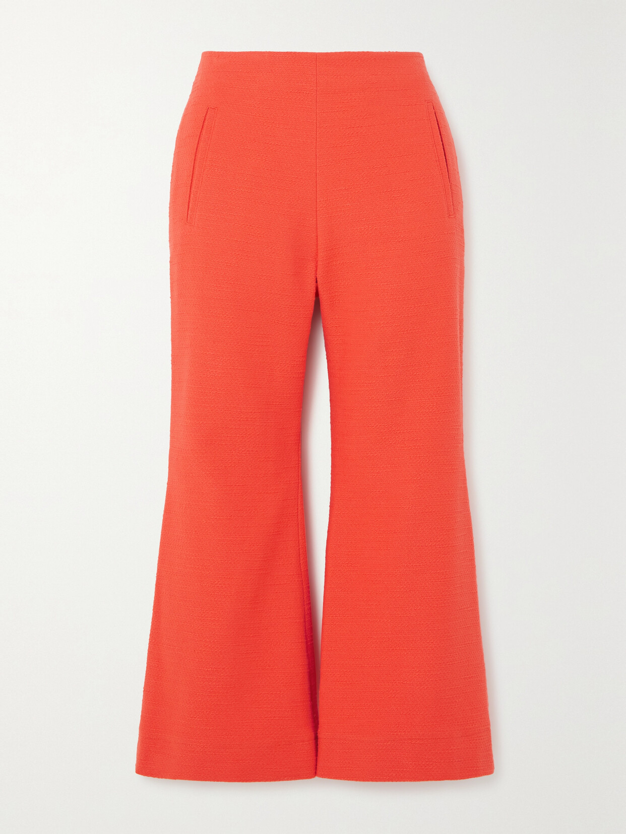 Lisa Marie Fernandez + Net Sustain Cropped Cotton-blend Bouclé Flared Pants - 4
