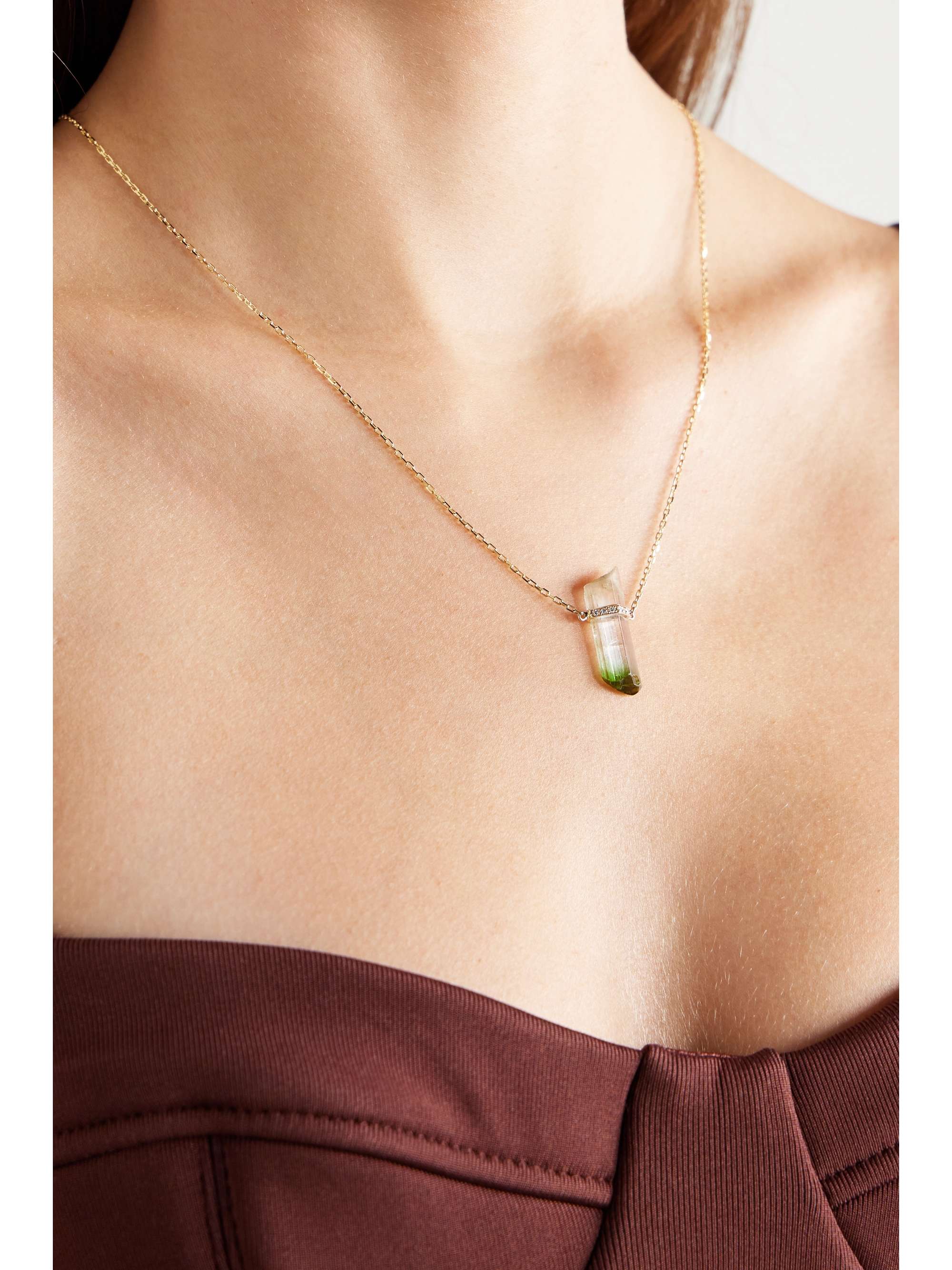 JIA JIA Gold, tourmaline and diamond necklace