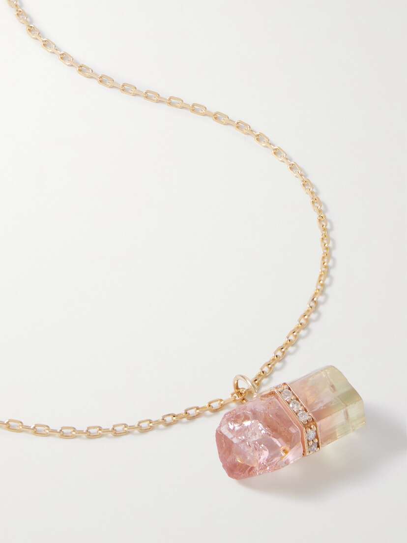 JIA JIA 14-karat Gold, Tourmaline And Diamond Necklace