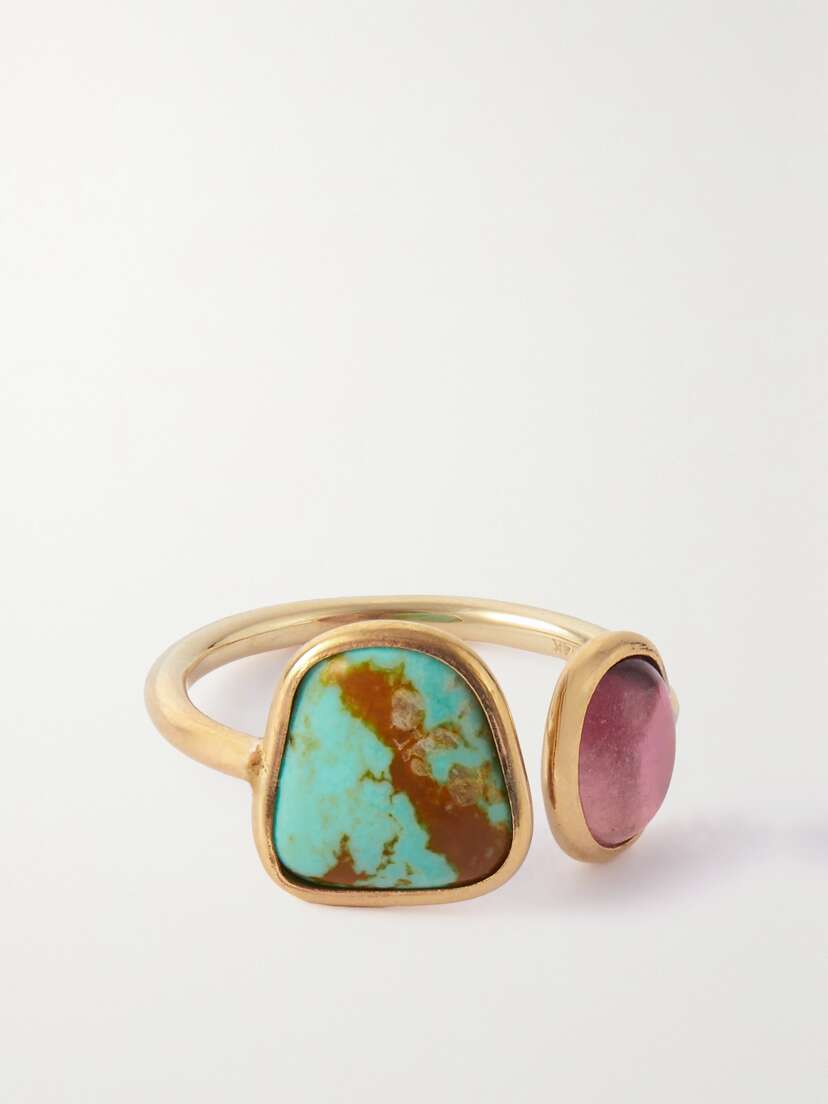 JIA JIA Gold, Turquoise And Tourmaline Ring