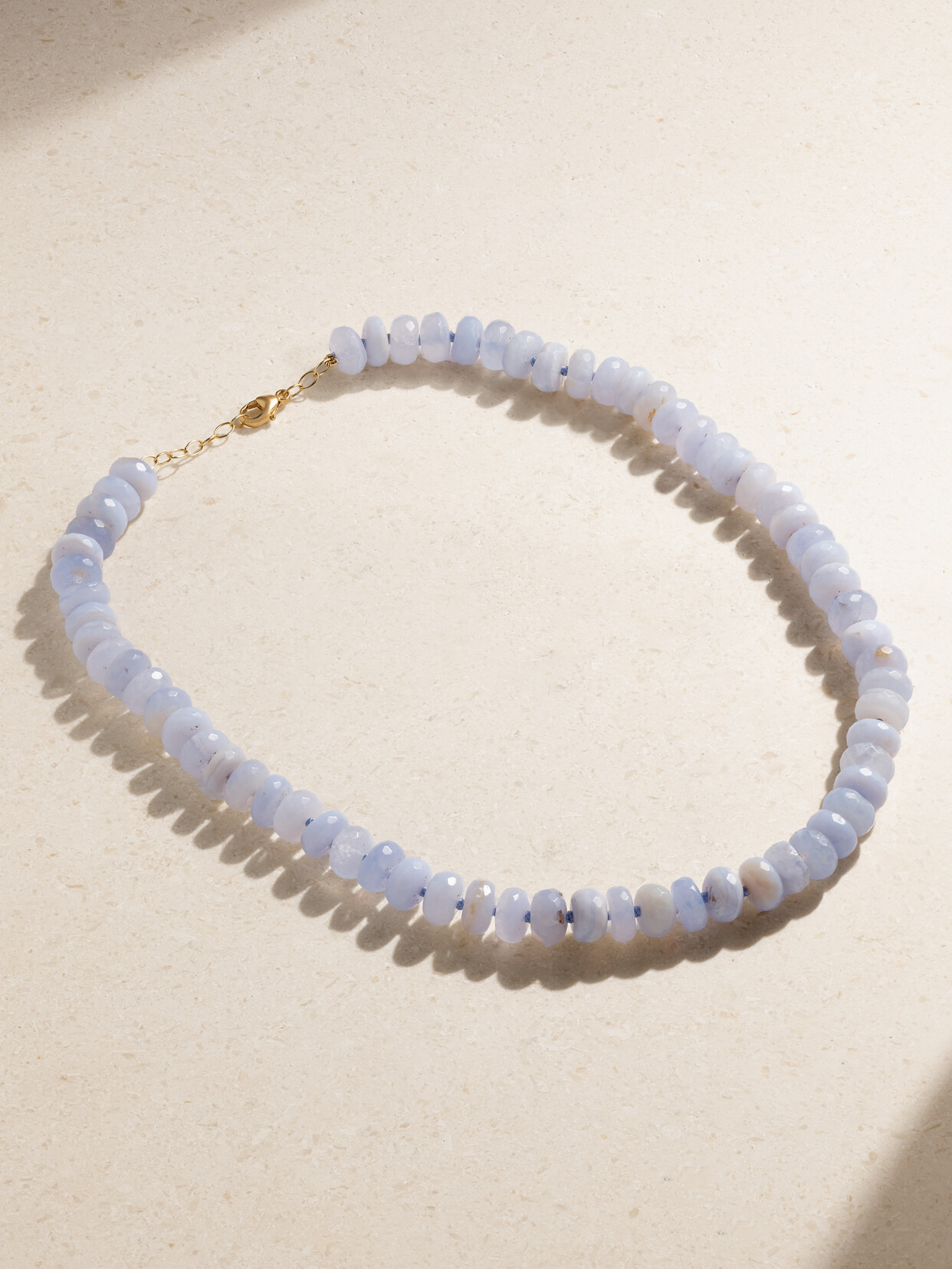 Jia Jia Gold Agate Necklace In Blue