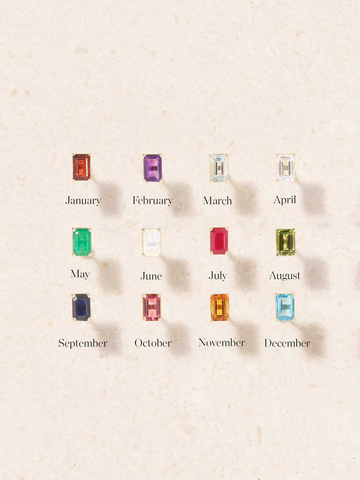 Jia Jia Birthstone 14-karat Gold Multi-stone Earrings