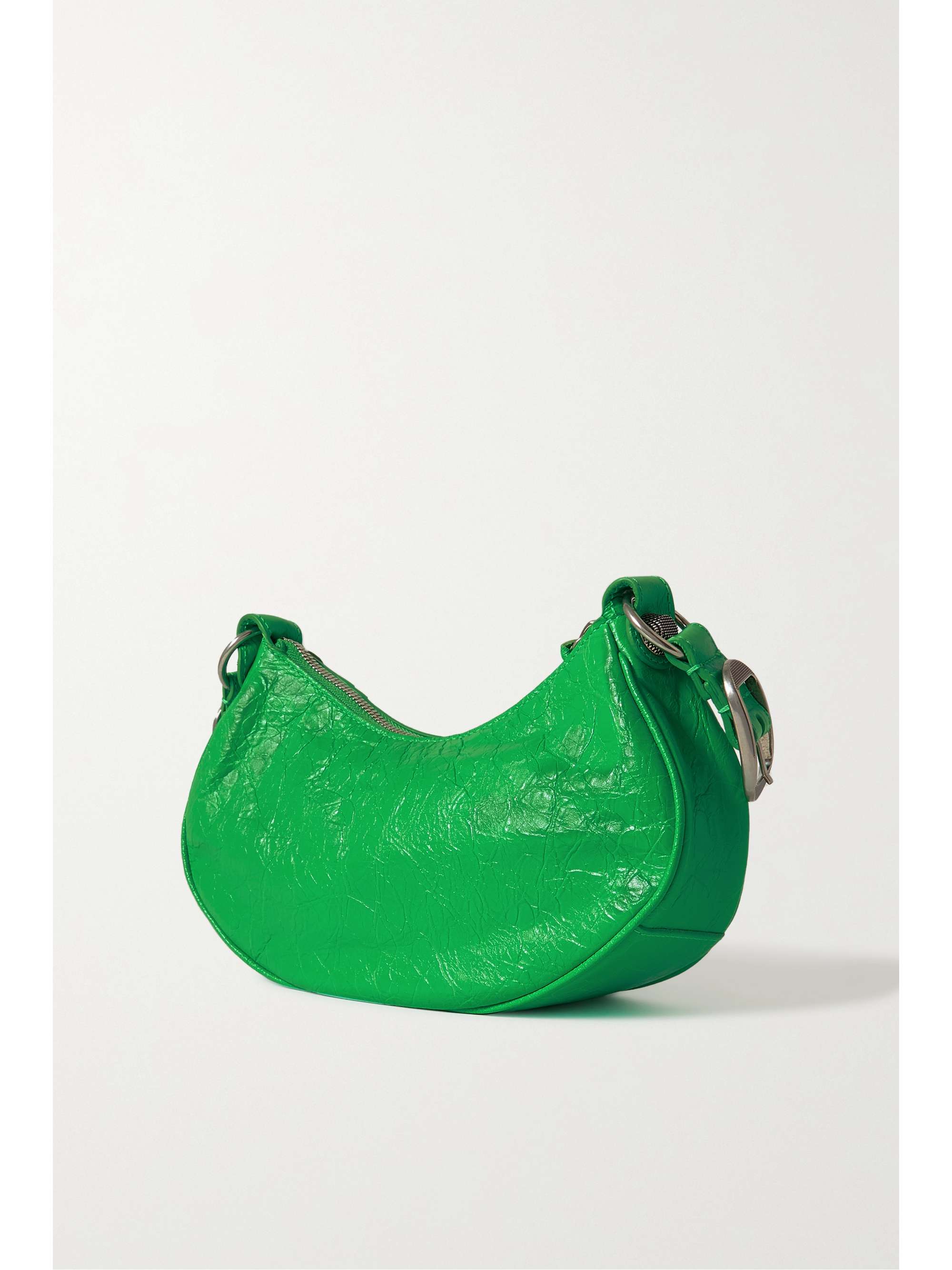 BALENCIAGA Le Cagole XS studded crinkled-leather shoulder bag