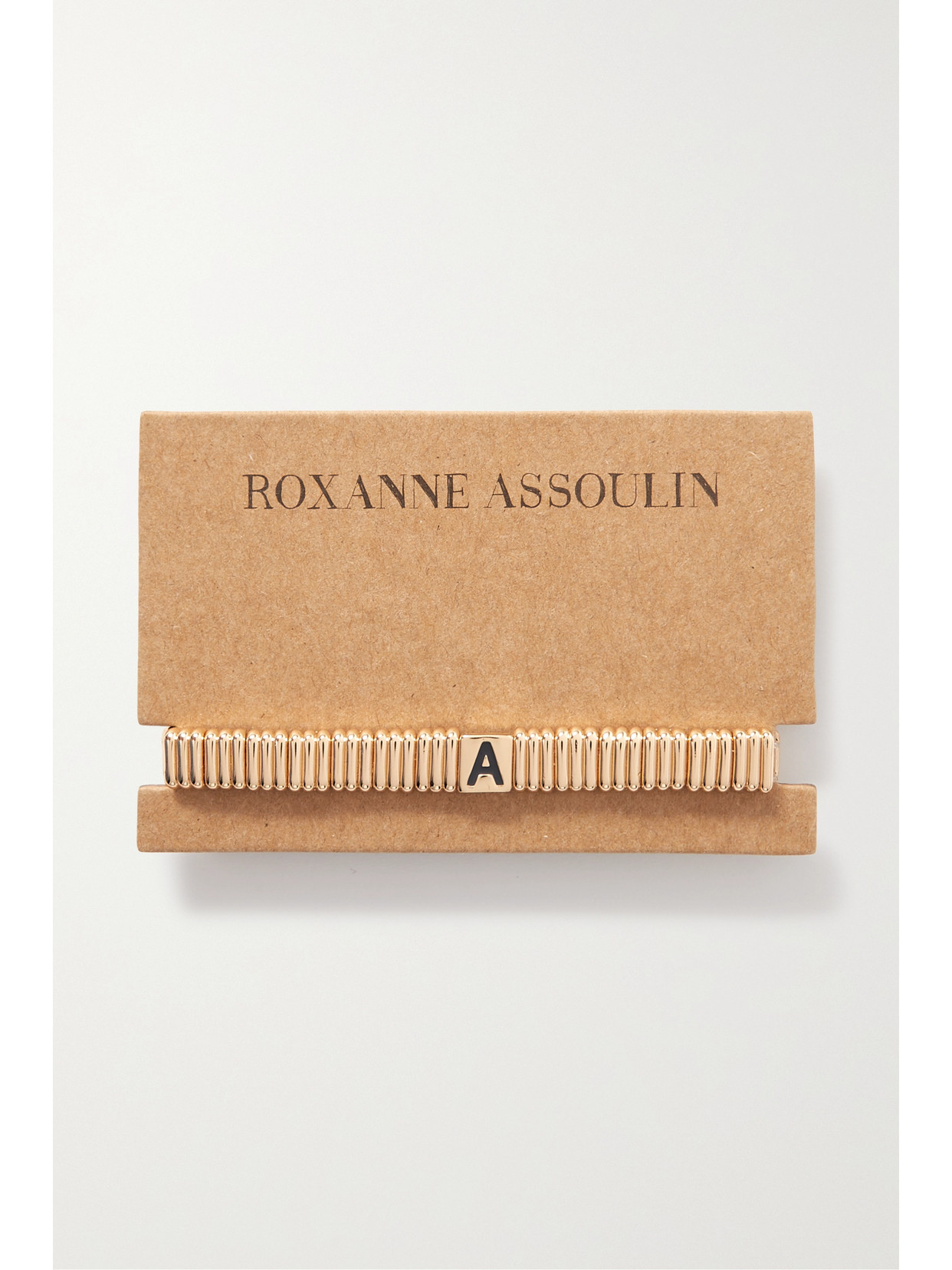 Shop Roxanne Assoulin Alphabet Gold-tone Bracelet