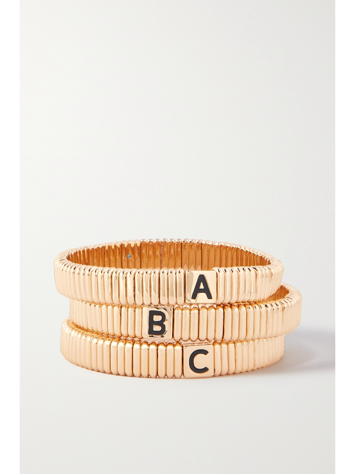 Roxanne Assoulin Alphabet Gold-tone Bracelet