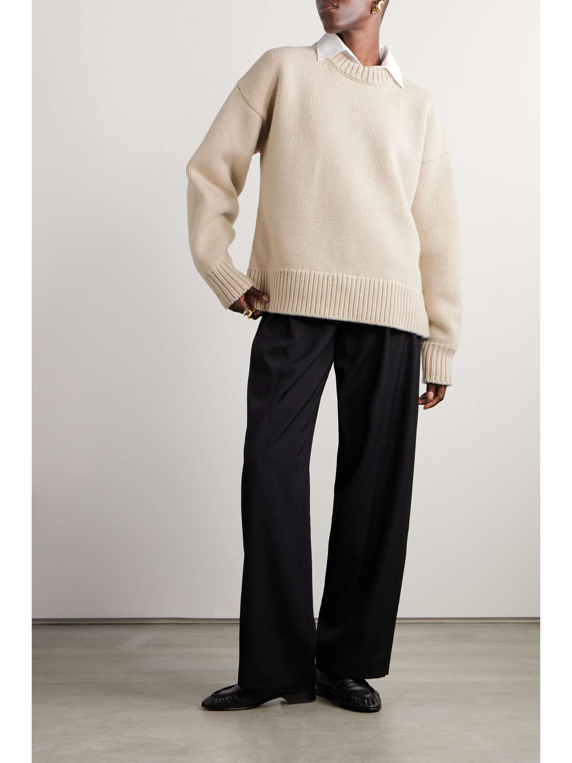 THE ROW Essentials Ophelia oversized wool and cashmere-blend