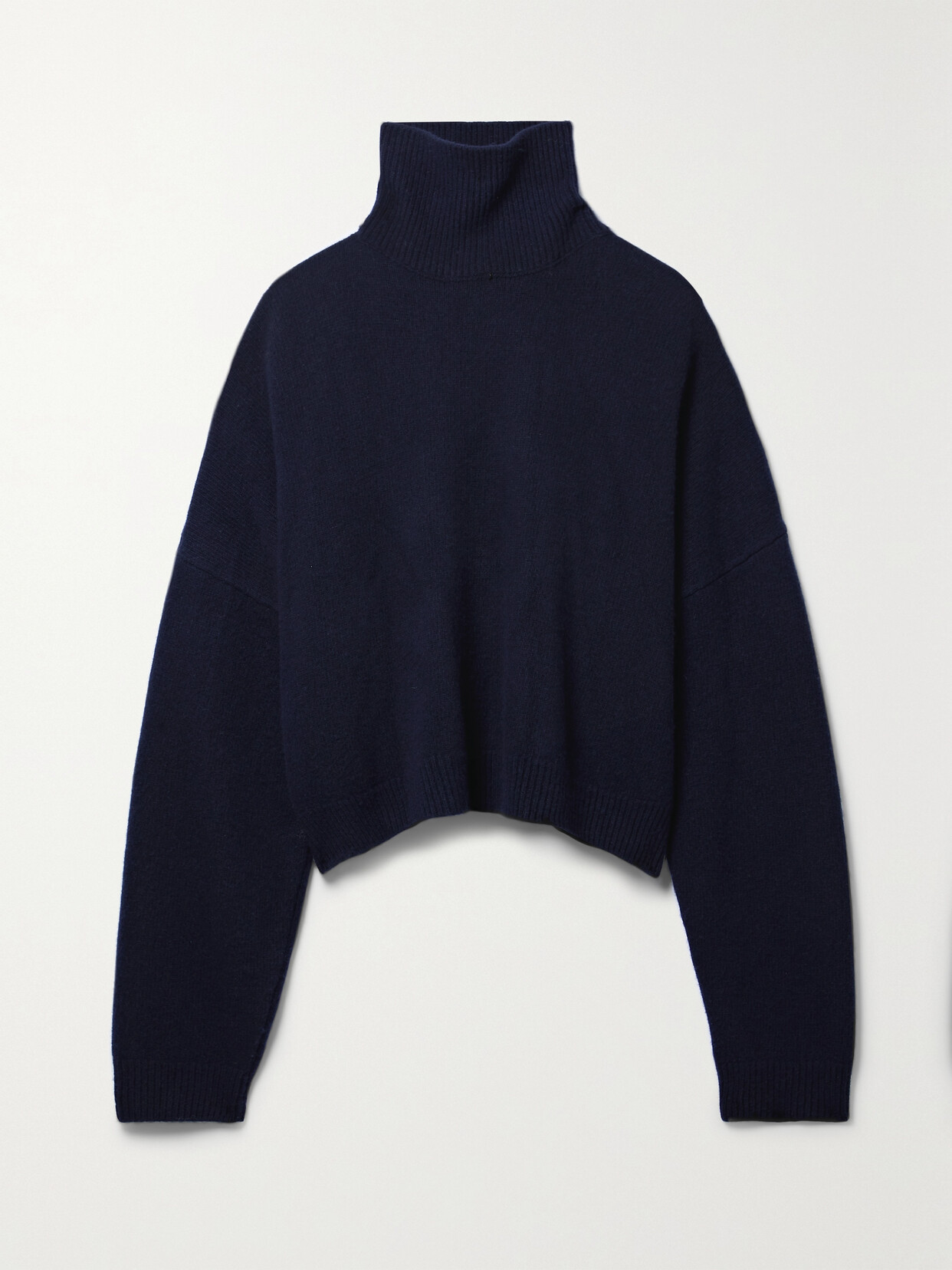 Shop The Row Ezio Wool And Cashmere-blend Turtleneck Sweater In Blue