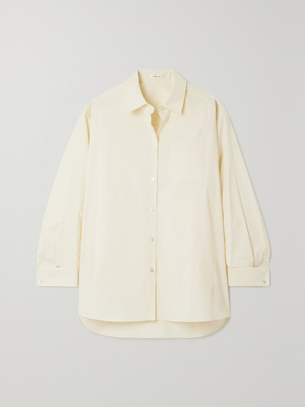 The Row Moon Striped Cotton-jacquard Shirt - Off-white