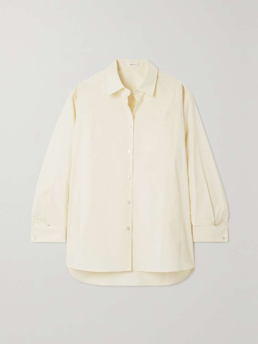 The Row Moon Striped Cotton-jacquard Shirt - x large