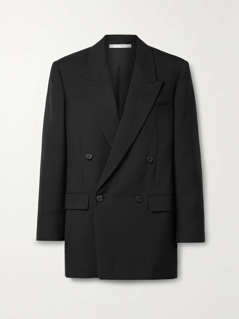 The Row Myriam Double-breasted Wool-twill Blazer