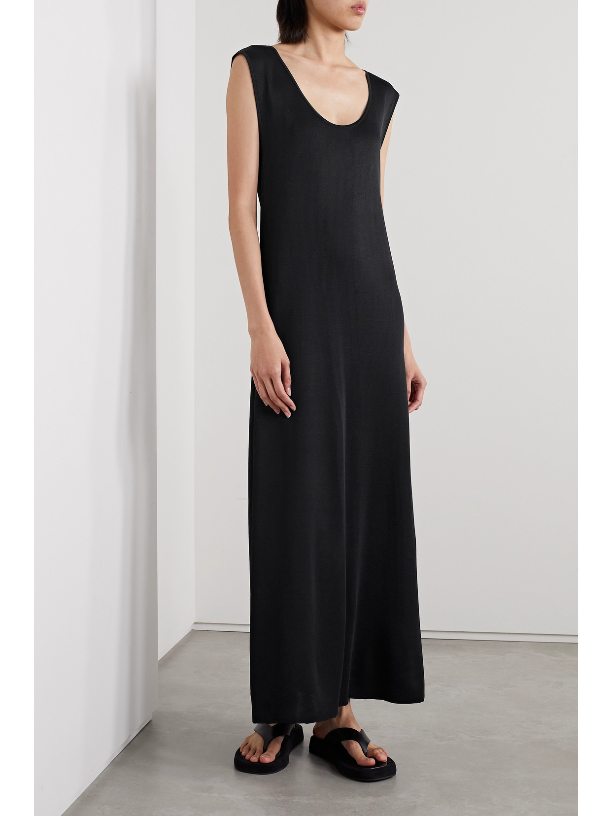 Shop The Row Eby Jersey Maxi Dress In Black