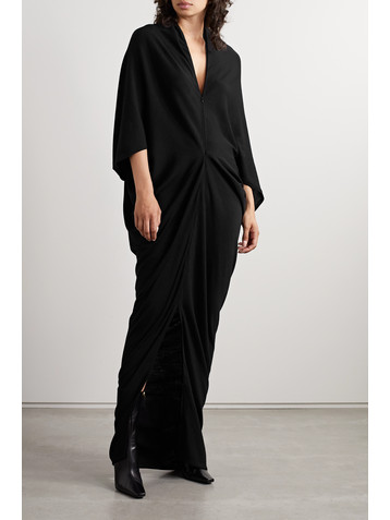 The Row Rodin gathered wool maxi dress