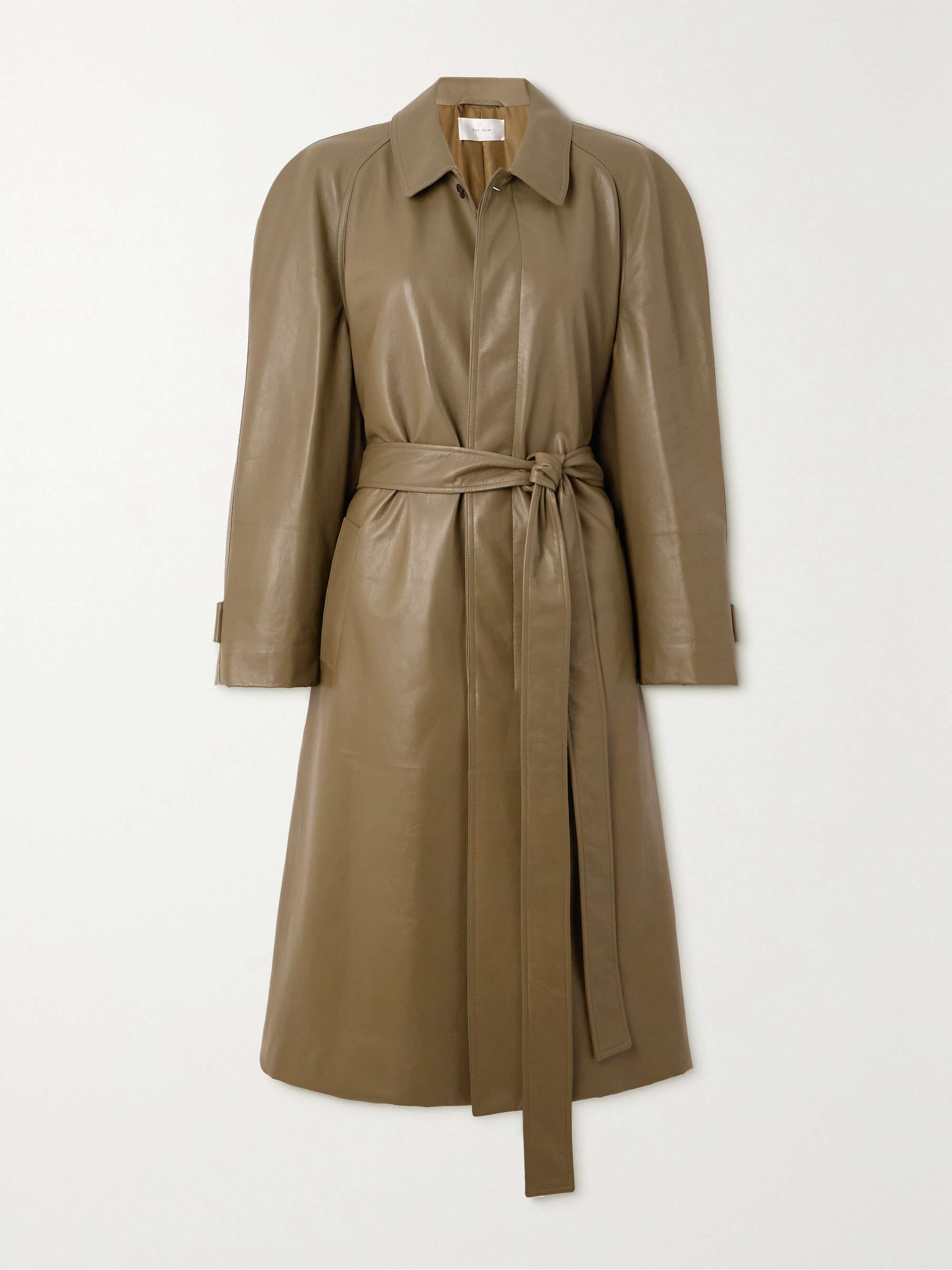 THE ROW Devitt belted leather down coat NET A PORTER