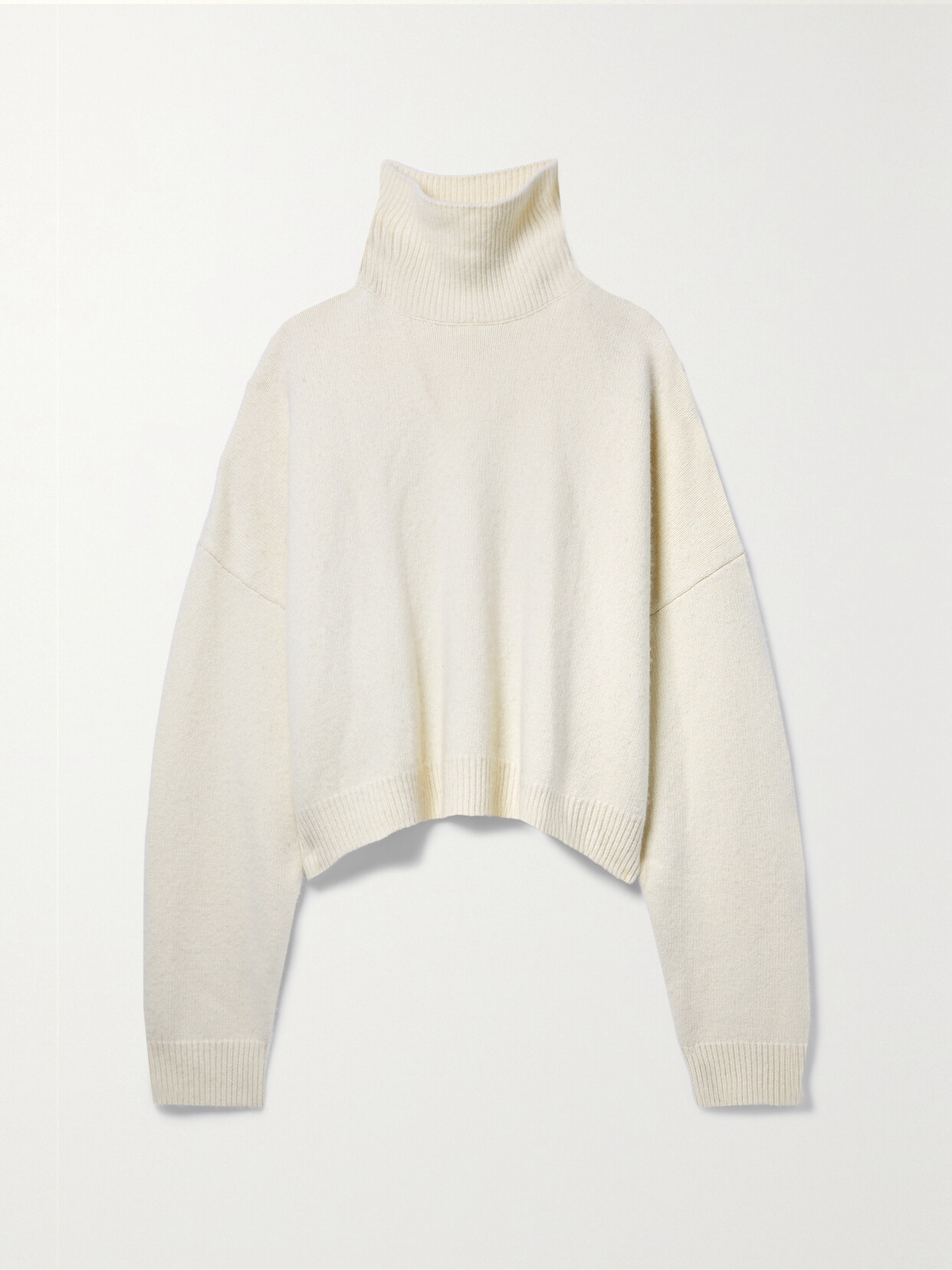 The Row Ezio Wool And Cashmere-blend Turtleneck Sweater In Ivory