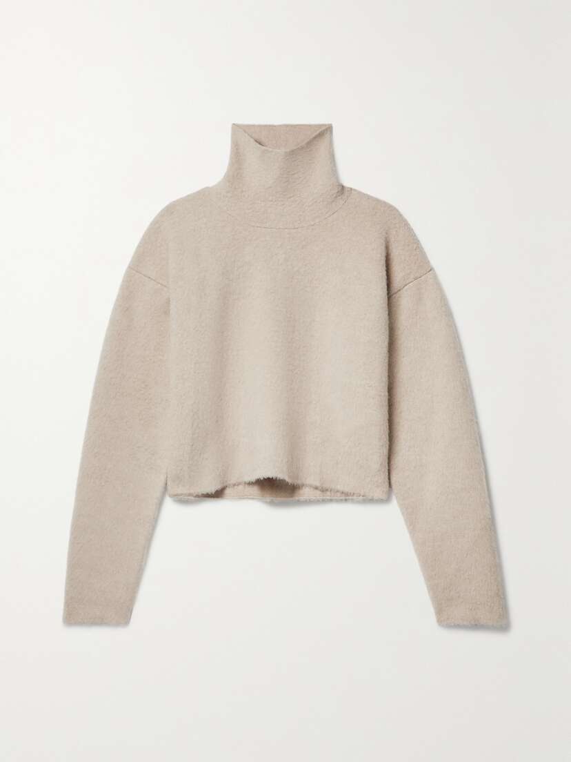 The Row Erise Oversized Brushed Merino Wool Turtleneck Sweater - x large