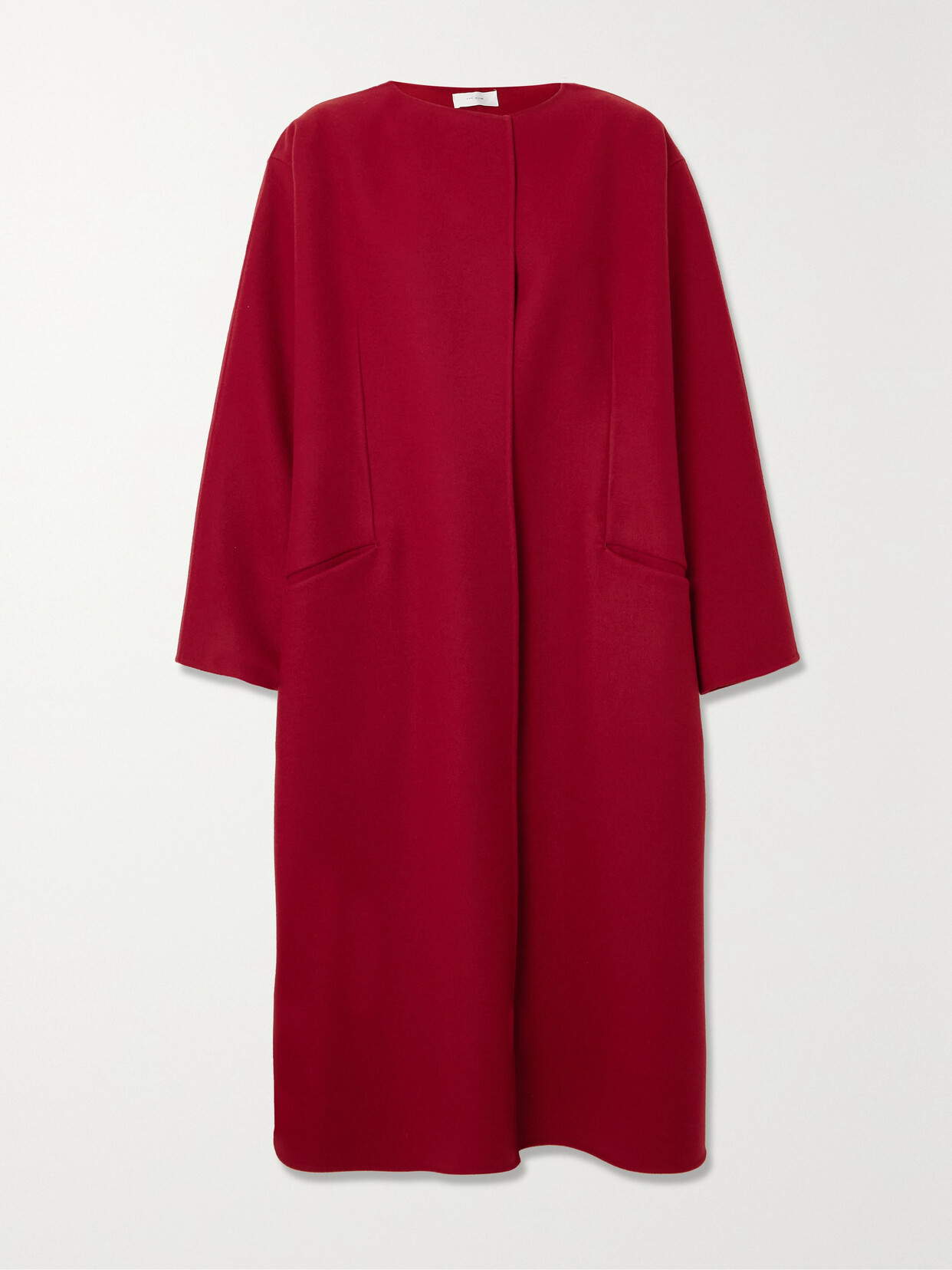 Shop The Row Priske Brushed Cashmere Coat In Red