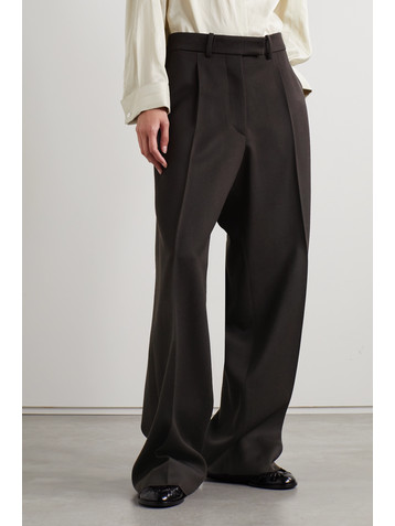 The Row Roan straight-leg wool-twill pants