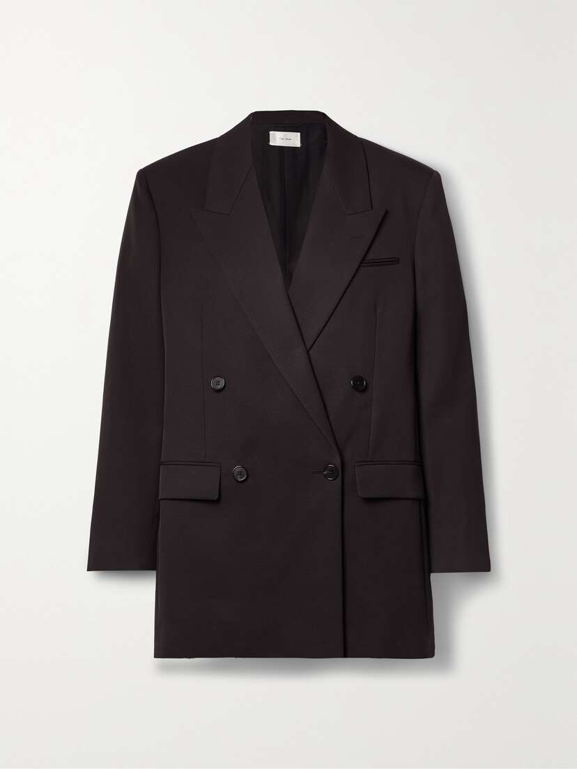 The Row Myriam Double-breasted Wool-twill Blazer
