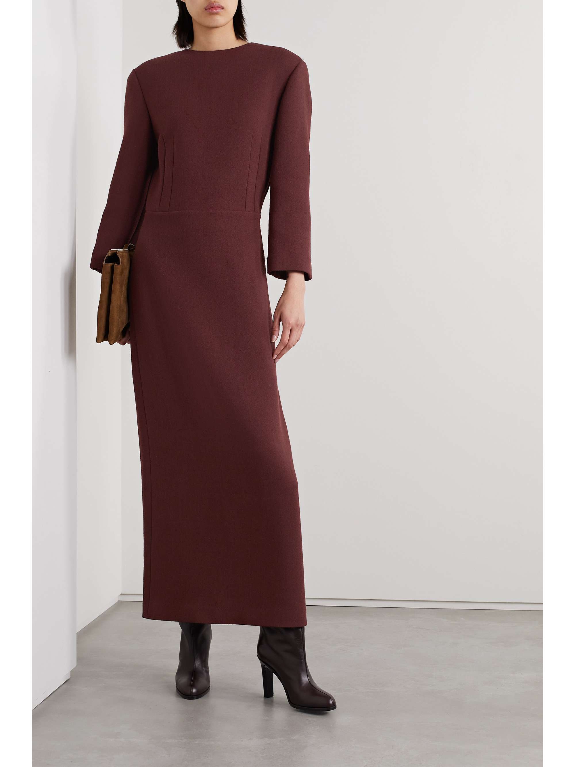 THE ROW Jery wool and silk-blend crepe maxi dress | NET-A-PORTER