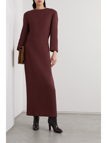 The Row Jery wool and silk-blend crepe maxi dress