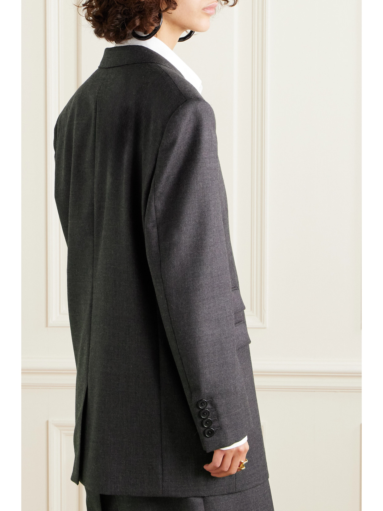 The Row Ule Wool-twill Blazer In Gray