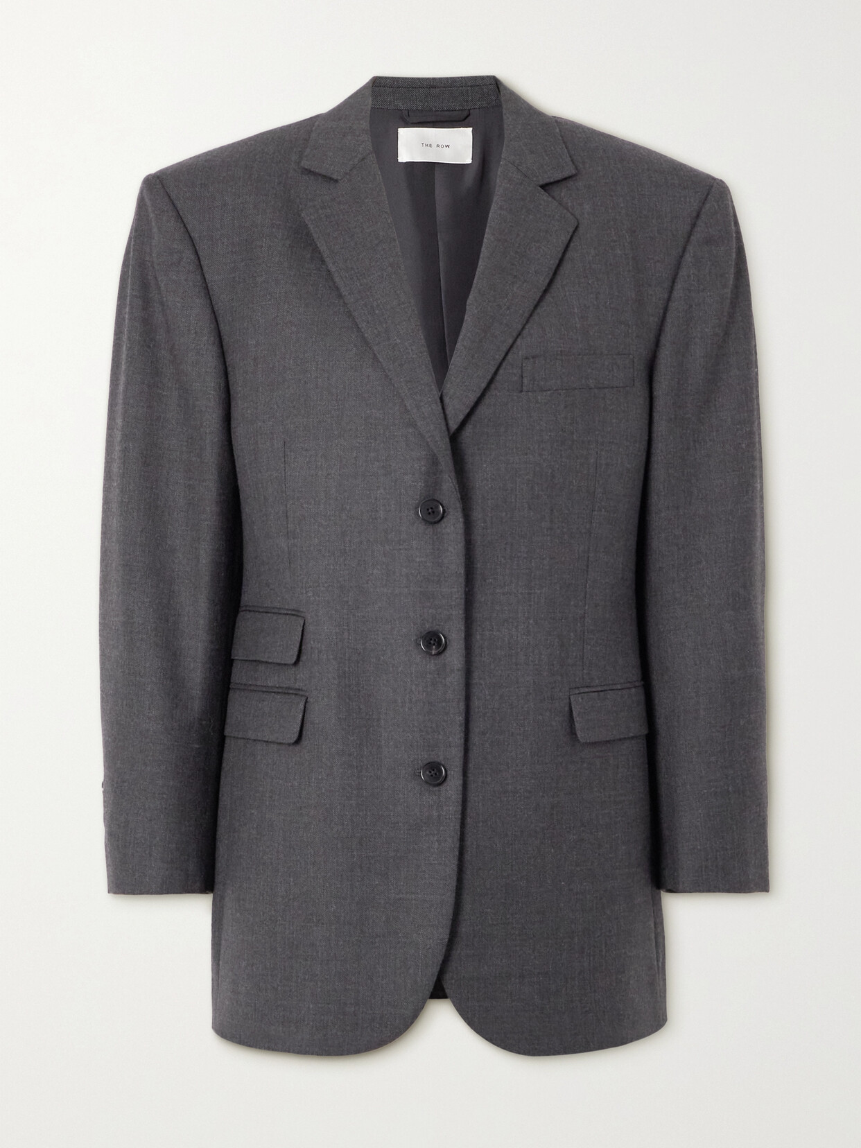 Shop The Row Ule Wool-twill Blazer In Gray