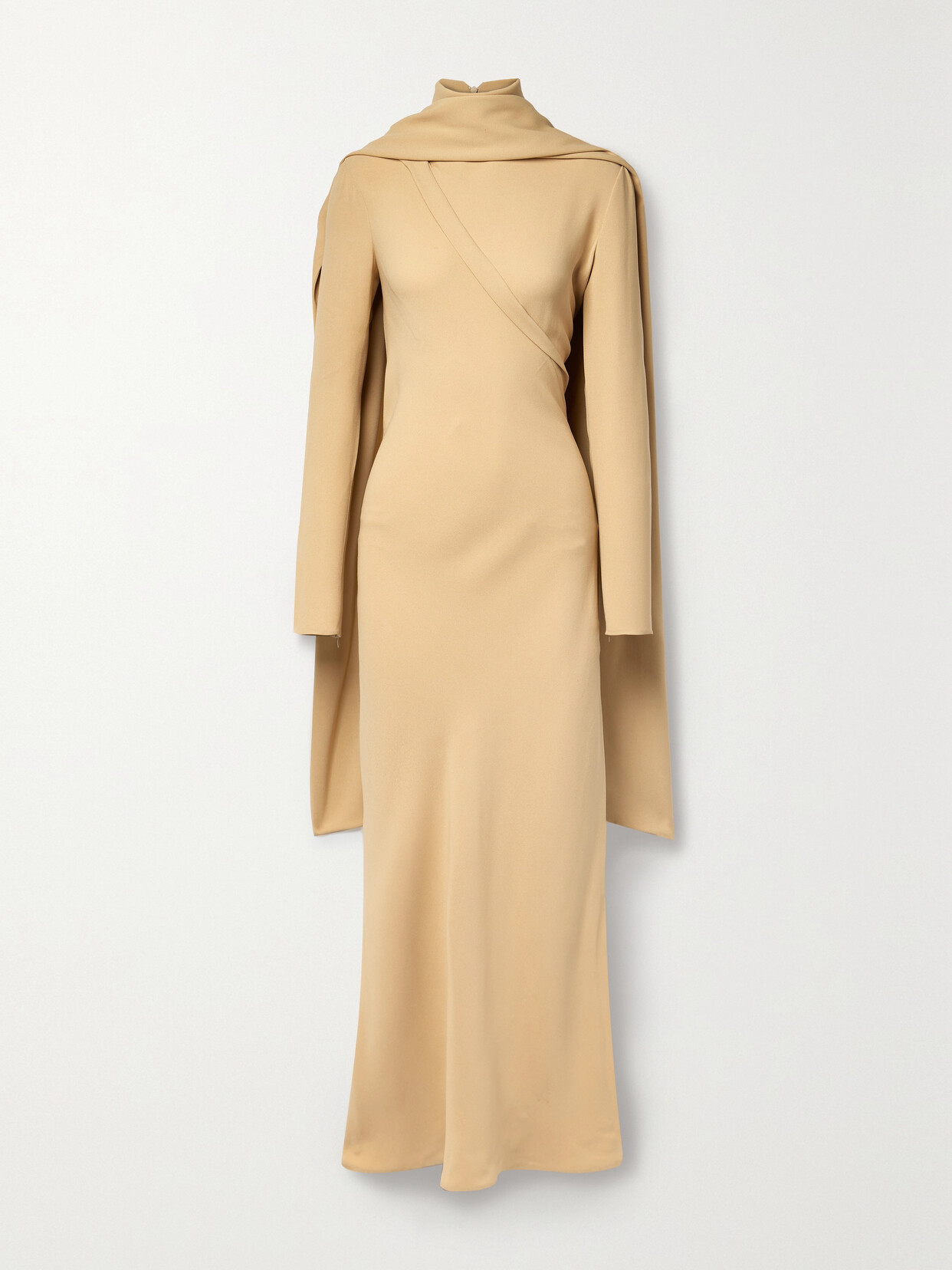 Shop The Row Pascal Draped Silk-crepe Maxi Dress In Yellow