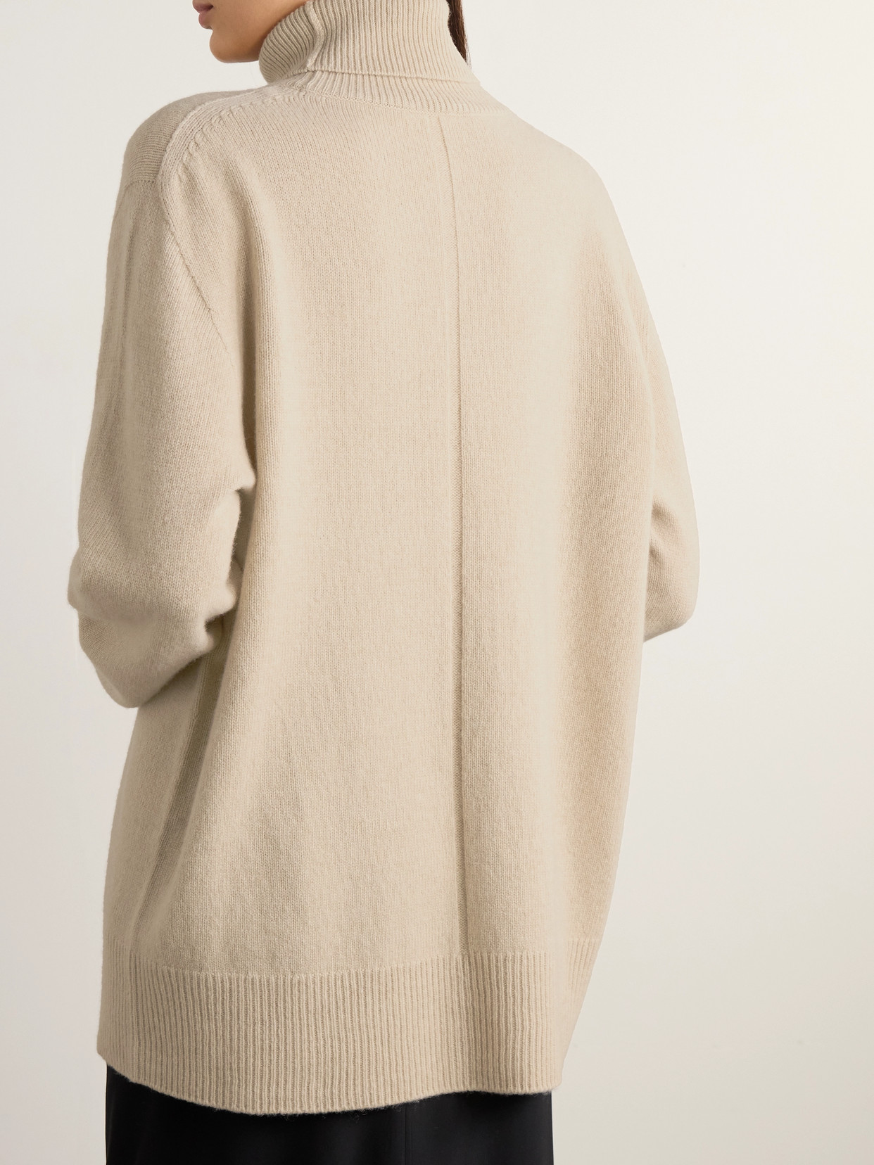 Shop The Row Stepny Oversized Wool And Cashmere-blend Turtleneck Sweater In Neutrals