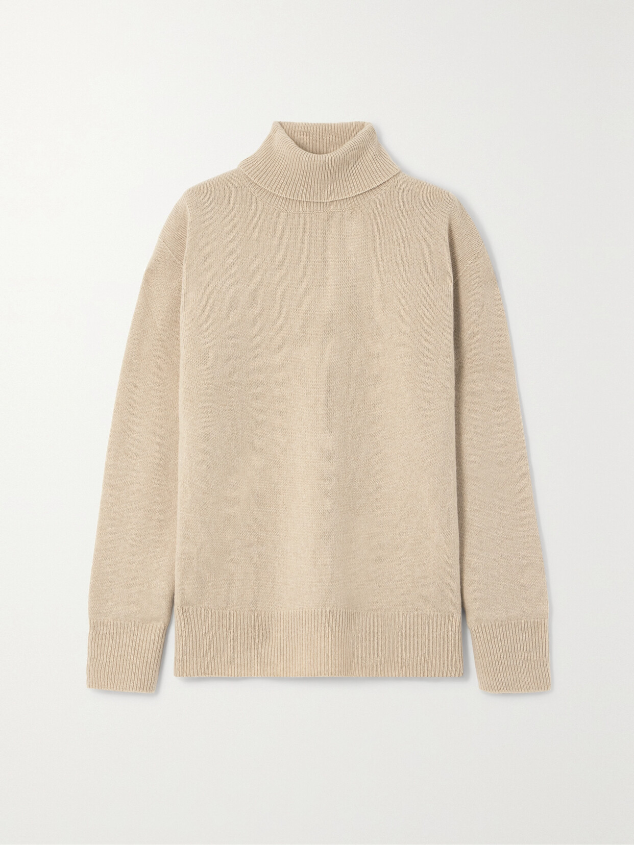 Shop The Row Stepny Oversized Wool And Cashmere-blend Turtleneck Sweater In Neutrals