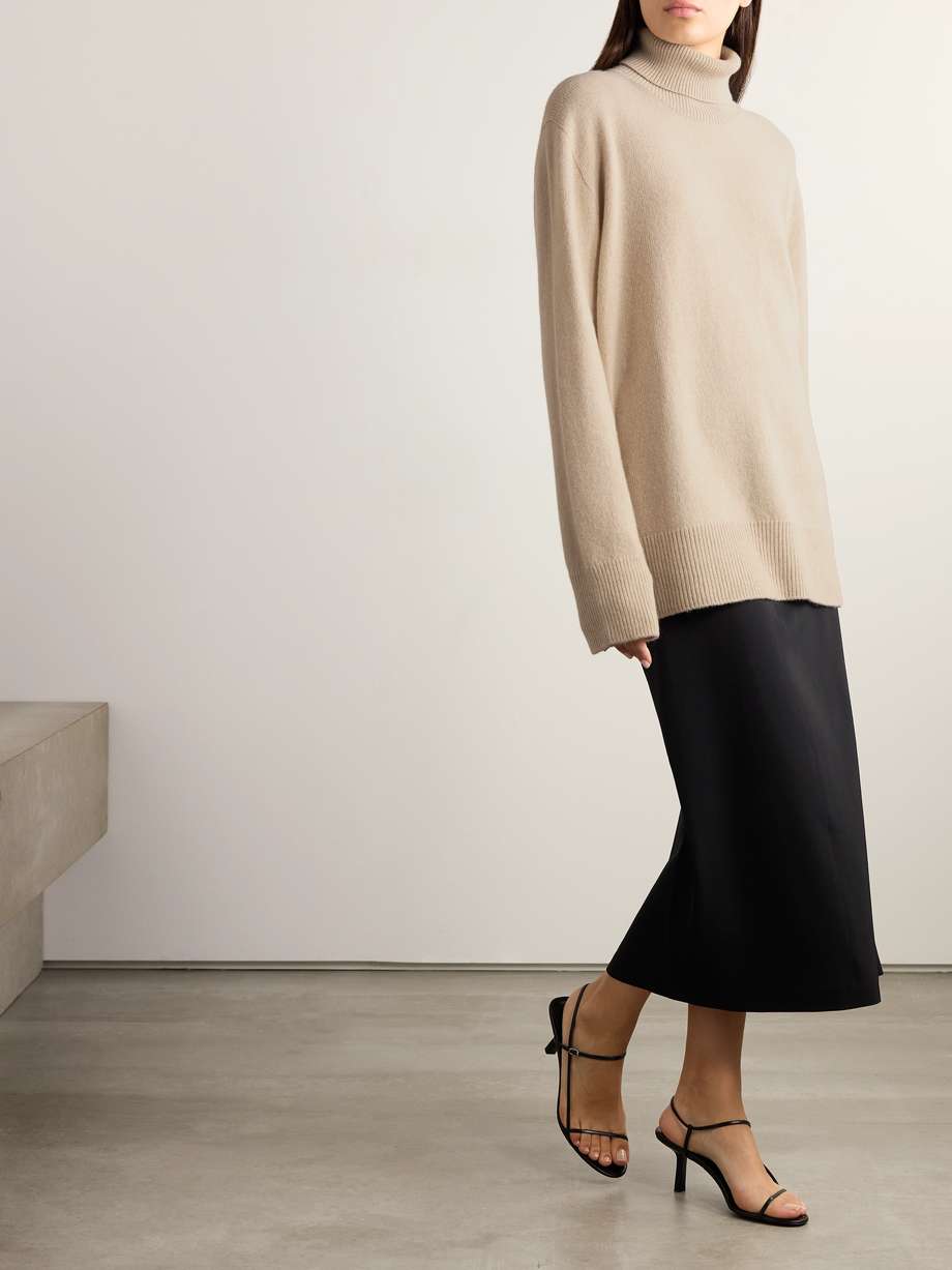 THE ROW Stepny oversized wool and cashmere-blend turtleneck sweater ...