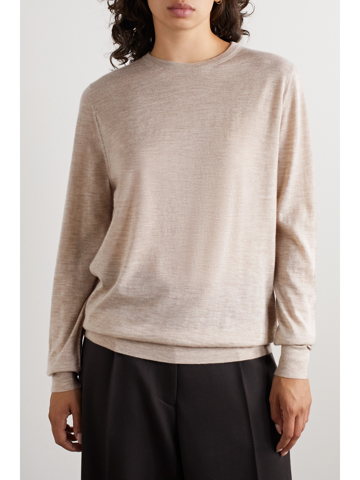 The Row Exeter Cashmere Sweater In Neutrals