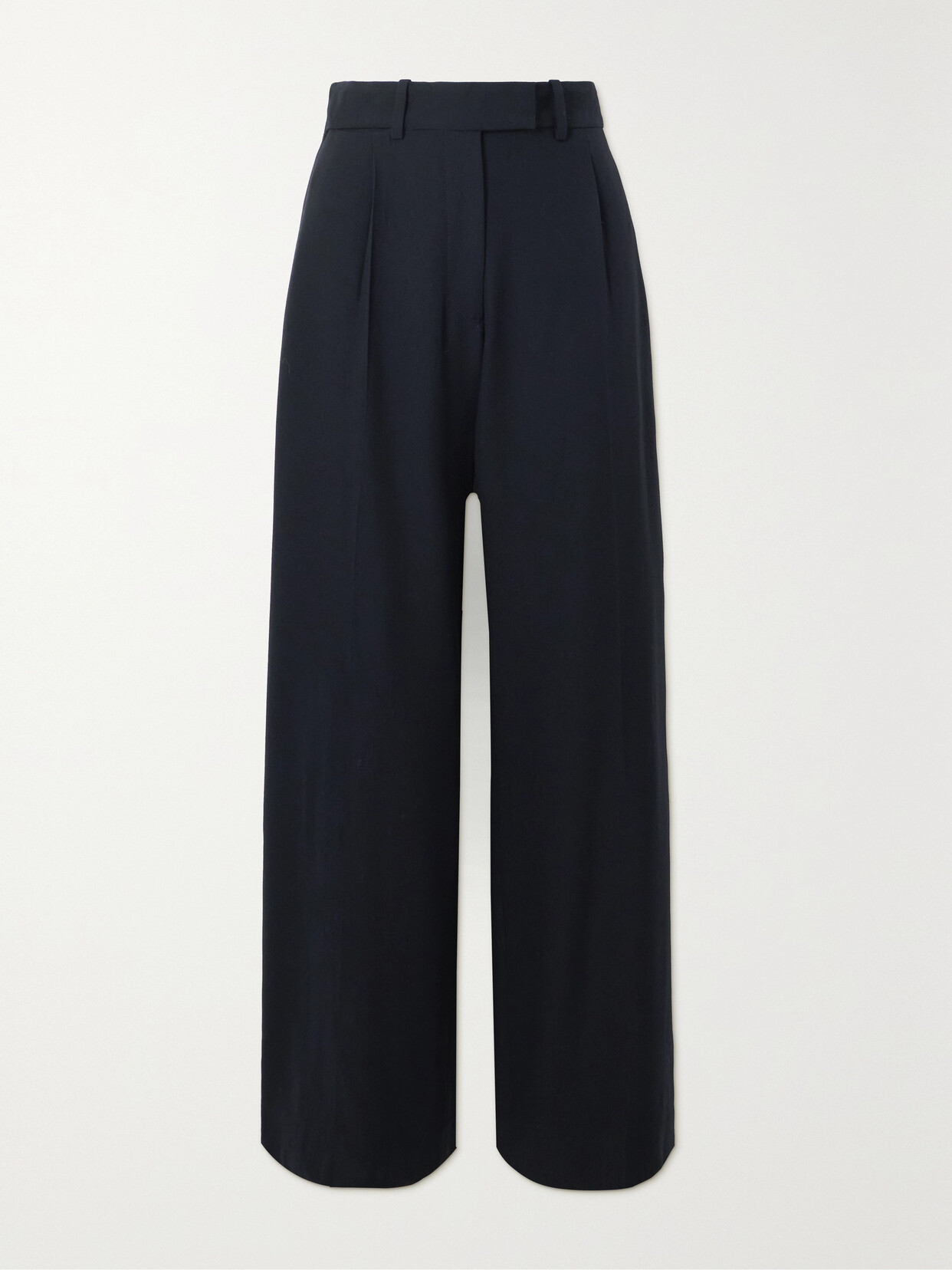 The Row Roan Pleated Wide-leg Pants In Blue