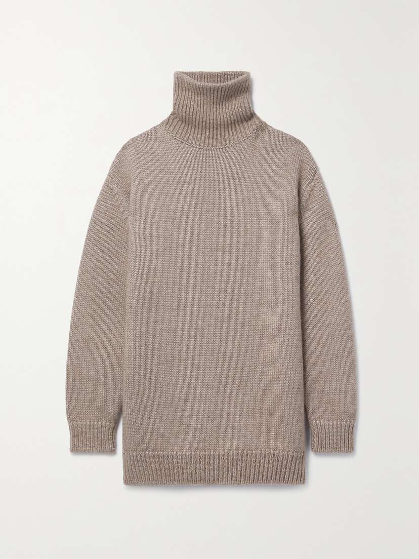 The Row Elu Oversized Alpaca And Silk-blend Turtleneck Sweater