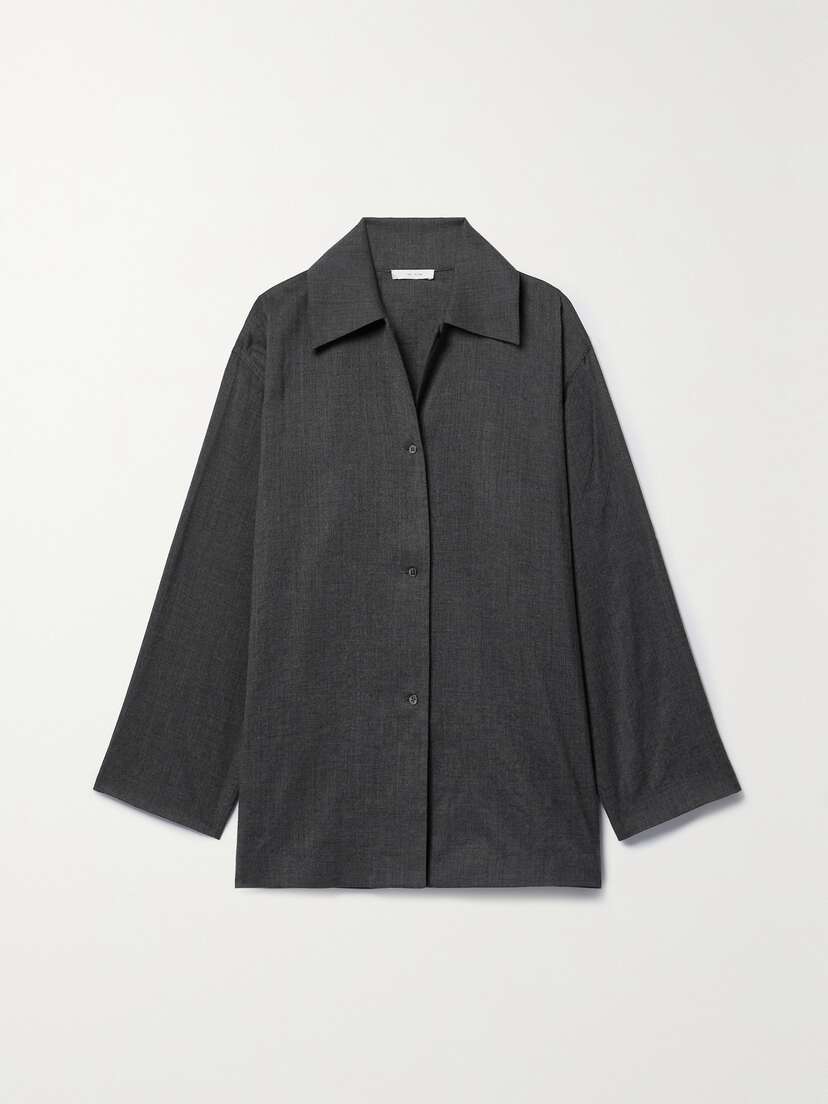 The Row Rigel Silk And Cotton-blend Shirt - x large