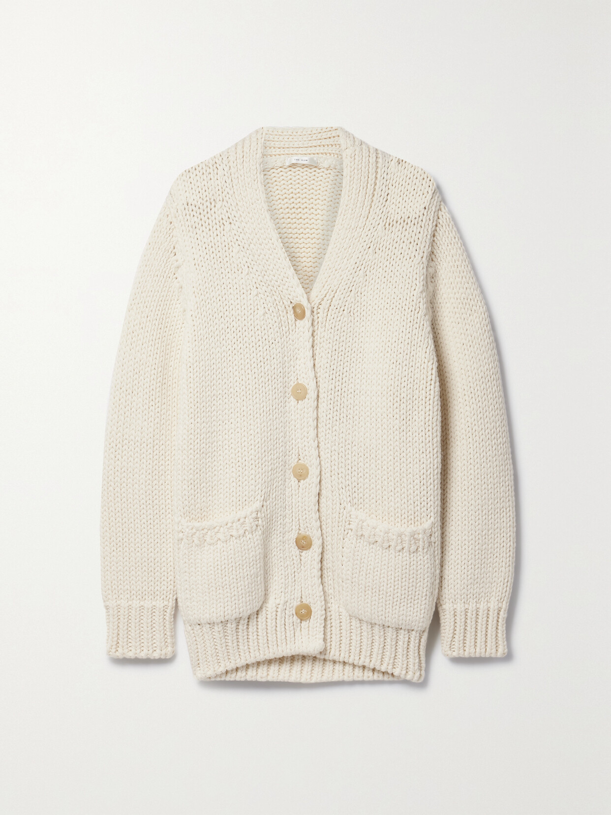 Shop The Row Evesham Merino Wool Cardigan In Cream