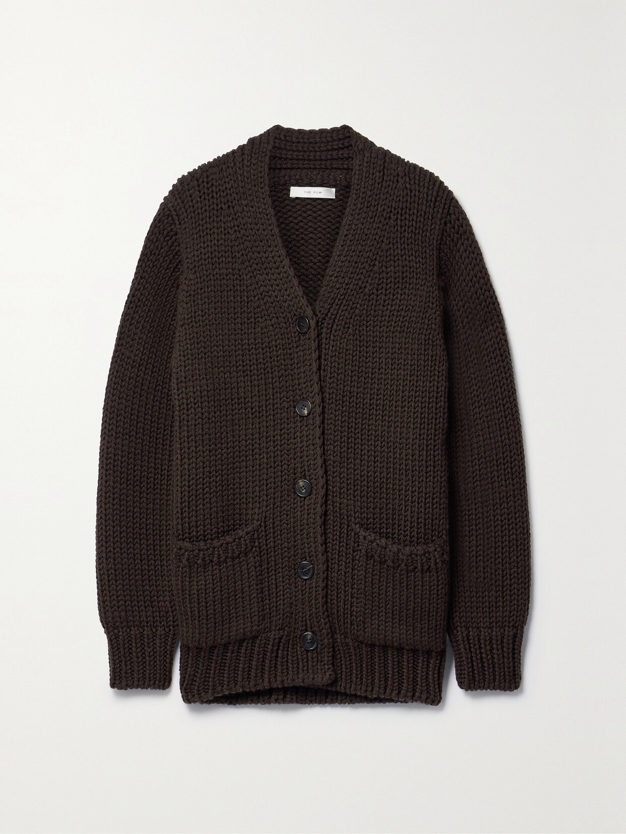 Shop The Row Evesham Merino Wool Cardigan In Brown