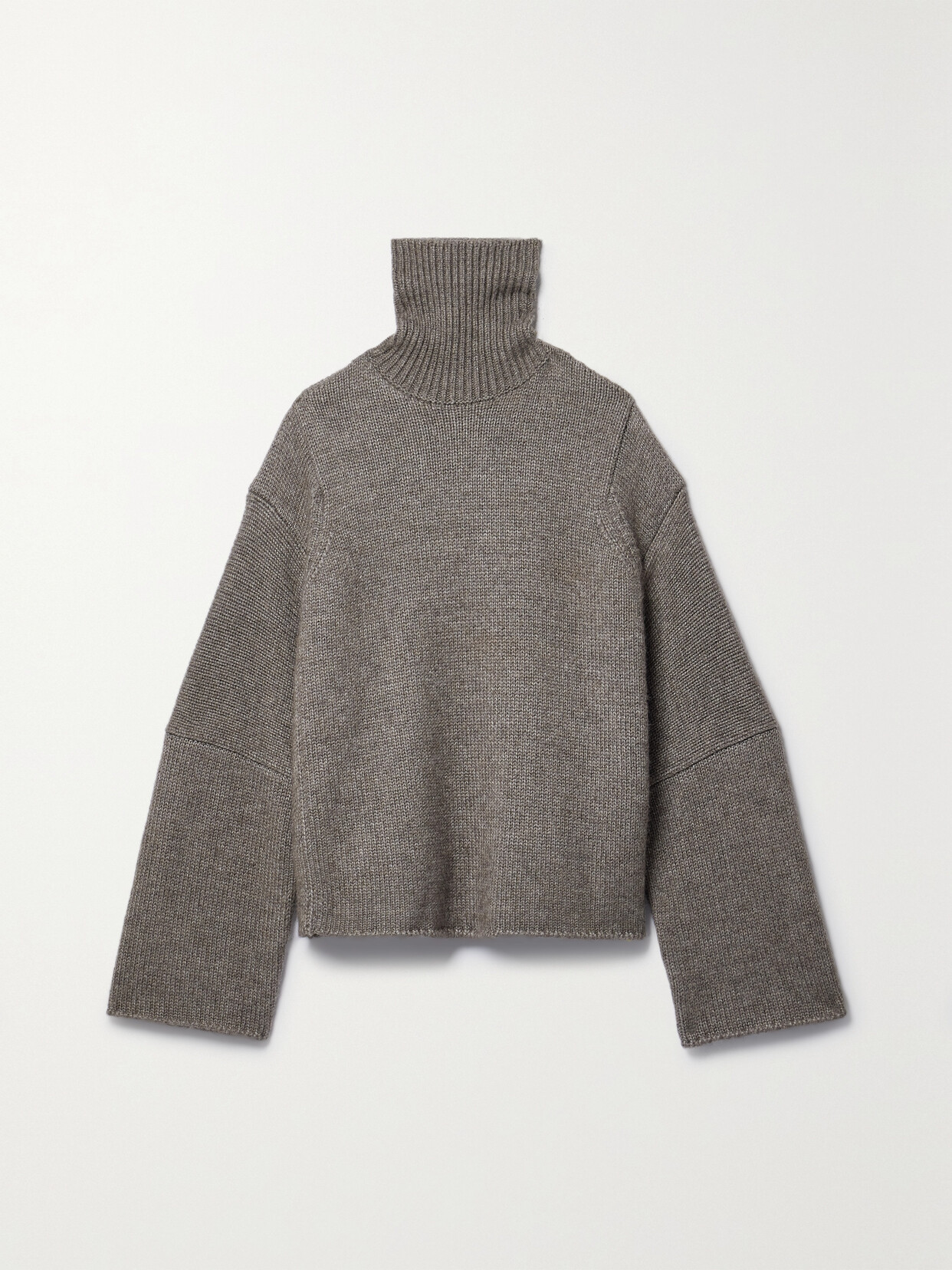 Shop The Row Erci Oversized Alpaca And Silk-blend Turtleneck Sweater In Gray