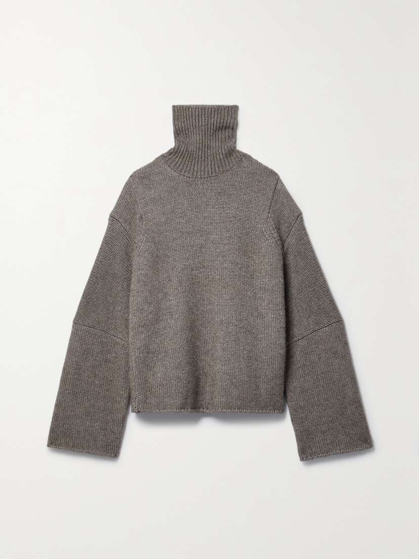 The Row Erci Oversized Alpaca And Silk-blend Turtleneck Sweater