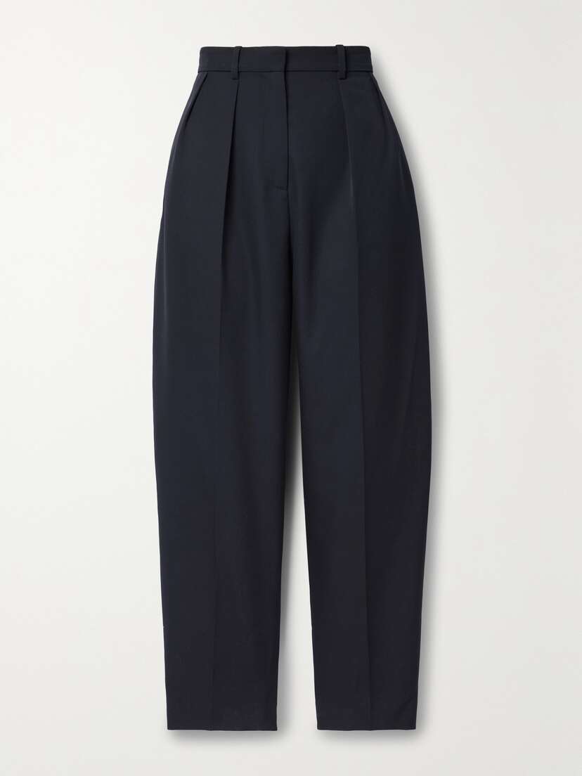 The Row Corby Pleated Wool-twill Tapered Pants