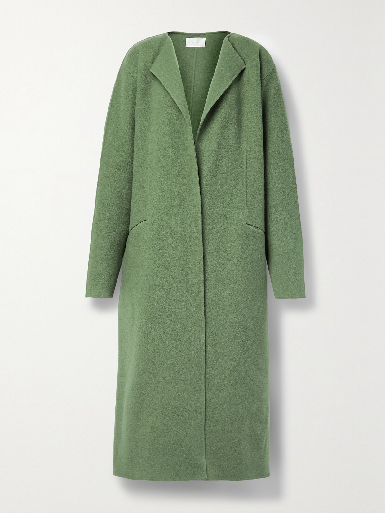 Shop The Row Priske Brushed Cashmere Coat In Green