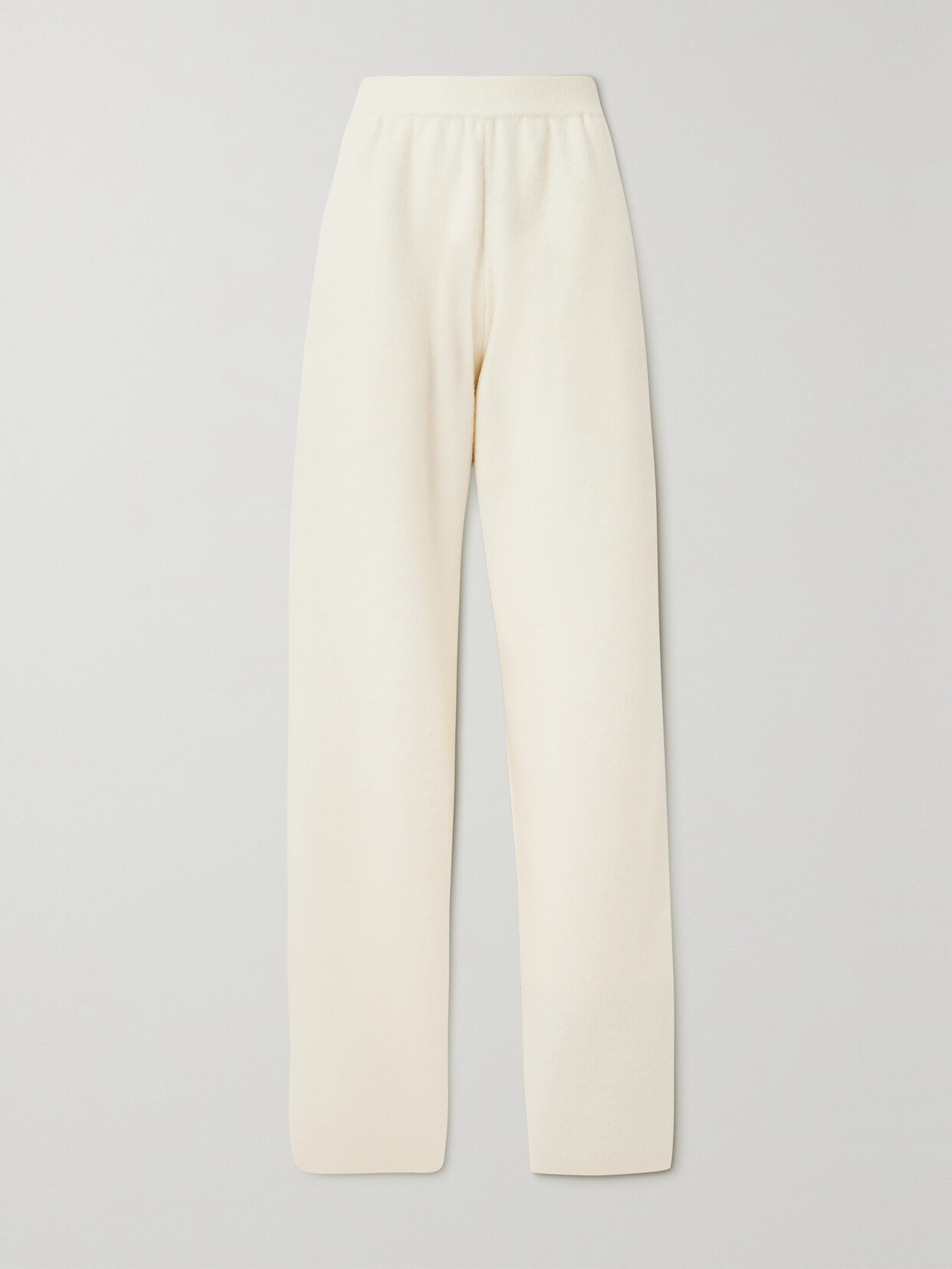 The Row Ednah Merino Wool Tapered Pants In White